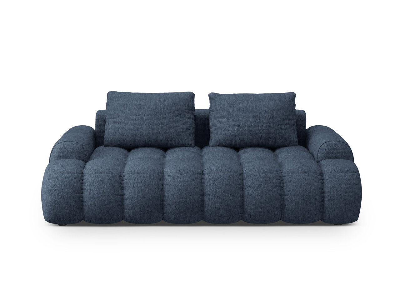 Canapea 3 locuri, Linz, Cosmopolitan Design, 200x100x84 cm, tesatura structurata, albastru inchis