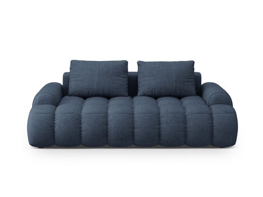 Canapea 3 locuri, Linz, Cosmopolitan Design, 200x100x84 cm, tesatura structurata, albastru inchis