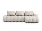 Coltar extensibil dreapta 3 locuri, Linz, Cosmopolitan Design, 275x142x84 cm, cotiera stanga, tesatura structurata, bej
