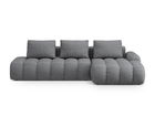 Coltar extensibil dreapta 3 locuri, Linz, Cosmopolitan Design, 275x142x84 cm, cotiera stanga, tesatura structurata, gri