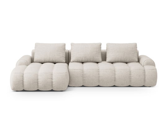 Coltar extensibil stanga 3 locuri, Linz, Cosmopolitan Design, 275x142x84 cm, tesatura structurata, bej