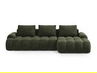 Coltar extensibil dreapta 3 locuri, Linz, Cosmopolitan Design, 275x142x84 cm, catifea, verde