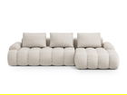 Coltar extensibil dreapta 3 locuri, Linz, Cosmopolitan Design, 275x142x84 cm, tesatura structurata, bej