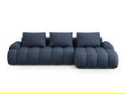 Coltar extensibil dreapta 3 locuri, Linz, Cosmopolitan Design, 275x142x84 cm, tesatura structurata, albastru inchis
