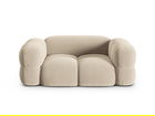 Canapea 2 locuri, Loretto, Cosmopolitan Design, 180x100x68 cm, catifea, bej deschis