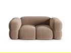 Canapea 2 locuri, Loretto, Cosmopolitan Design, 180x100x68 cm, catifea, bej inchis