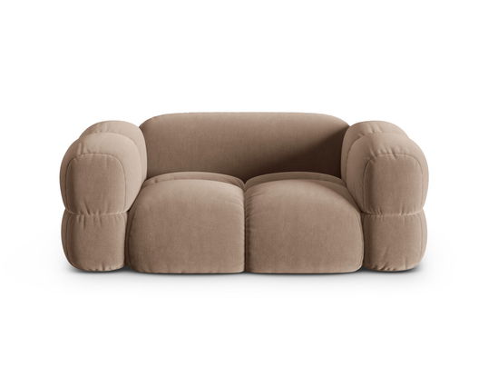 Canapea 2 locuri, Loretto, Cosmopolitan Design, 180x100x68 cm, catifea, bej inchis