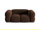 Canapea 2 locuri, Loretto, Cosmopolitan Design, 180x100x68 cm, catifea, ciocolata