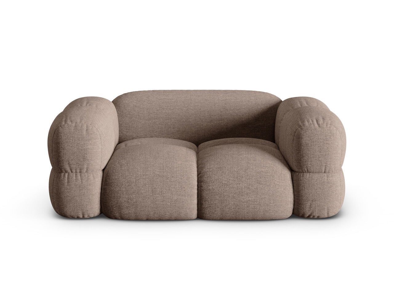 Canapea 2 locuri, Loretto, Cosmopolitan Design, 180x100x68 cm, tesatura structurata, cappuccino