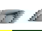 Canapea 2 locuri, Loretto, Cosmopolitan Design, 180x100x68 cm, tesatura structurata, albastru pastel