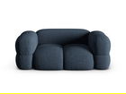 Canapea 2 locuri, Loretto, Cosmopolitan Design, 180x100x68 cm, tesatura structurata, albastru inchis