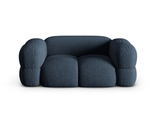 Canapea 2 locuri, Loretto, Cosmopolitan Design, 180x100x68 cm, tesatura structurata, albastru inchis