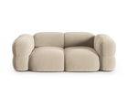 Canapea 3 locuri, Loretto, Cosmopolitan Design, 210x100x68 cm, catifea, bej deschis