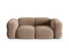 Canapea 3 locuri, Loretto, Cosmopolitan Design, 210x100x68 cm, catifea, bej inchis