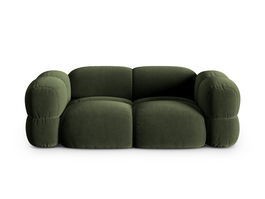 Canapea 3 locuri, Loretto, Cosmopolitan Design, 210x100x68 cm, catifea, verde