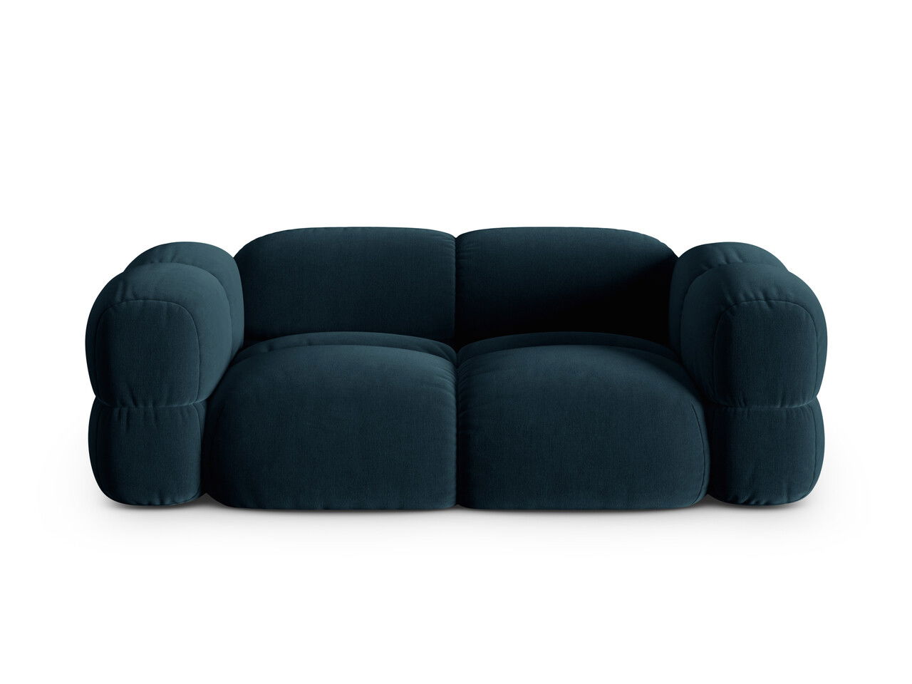 Canapea 3 locuri, Loretto, Cosmopolitan Design, 210x100x68 cm, catifea, albastru petrol inchis