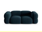Canapea 3 locuri, Loretto, Cosmopolitan Design, 210x100x68 cm, catifea, albastru petrol inchis