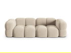 Canapea 4 locuri, Loretto, Cosmopolitan Design, 250x100x68 cm, catifea, bej deschis