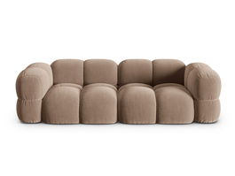 Canapea 4 locuri, Loretto, Cosmopolitan Design, 250x100x68 cm, catifea, bej inchis