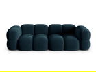 Canapea 4 locuri, Loretto, Cosmopolitan Design, 250x100x68 cm, catifea, albastru petrol inchis