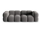 Canapea 4 locuri, Loretto, Cosmopolitan Design, 250x100x68 cm, catifea, gri