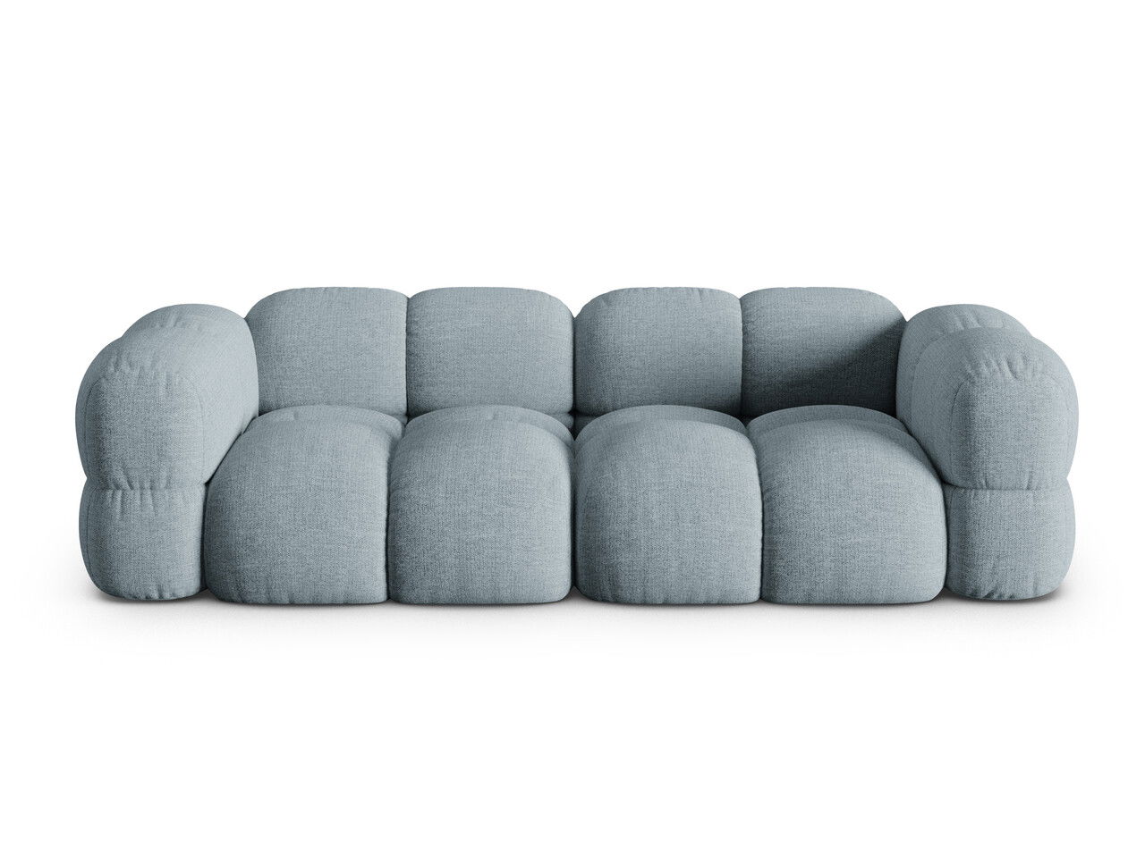 Canapea 4 locuri, Loretto, Cosmopolitan Design, 250x100x68 cm, tesatura structurata, albastru pastel