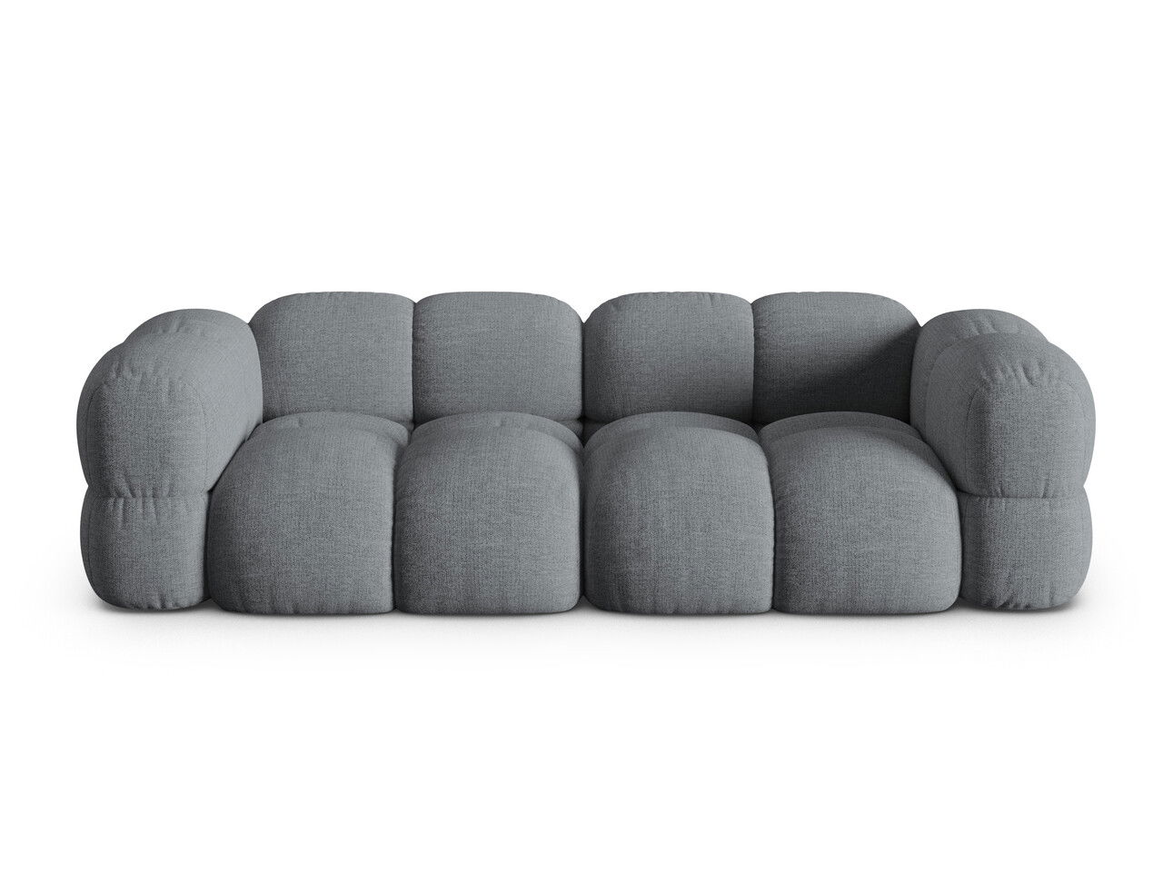 Canapea 4 locuri, Loretto, Cosmopolitan Design, 250x100x68 cm, tesatura structurata, gri