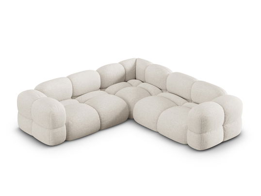 Coltar simetric 4 locuri, Loretto, Cosmopolitan Design, 250x250x68 cm, tesatura structurata, bej