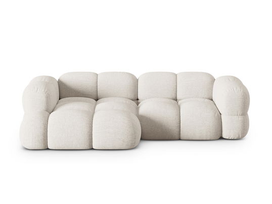 Coltar stanga 3 locuri, Loretto, Cosmopolitan Design, 250x147x68 cm, tesatura structurata, bej