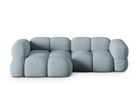 Coltar stanga 3 locuri, Loretto, Cosmopolitan Design, 250x147x68 cm, tesatura structurata, albastru pastel