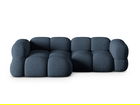 Coltar stanga 3 locuri, Loretto, Cosmopolitan Design, 250x147x68 cm, tesatura structurata, albastru inchis