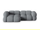 Coltar stanga 3 locuri, Loretto, Cosmopolitan Design, 250x147x68 cm, tesatura structurata, gri