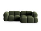 Coltar dreapta 3 locuri, Loretto, Cosmopolitan Design, 250x147x68 cm, catifea, verde