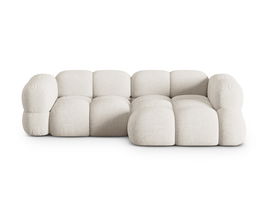 Coltar dreapta 3 locuri, Loretto, Cosmopolitan Design, 250x147x68 cm, tesatura structurata, bej