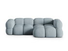 Coltar dreapta 3 locuri, Loretto, Cosmopolitan Design, 250x147x68 cm, tesatura structurata, albastru pastel