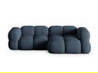 Coltar dreapta 3 locuri, Loretto, Cosmopolitan Design, 250x147x68 cm, tesatura structurata, albastru inchis