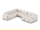 Coltar panoramic stanga 5 locuri, Loretto, Cosmopolitan Design, 345x250x68 cm, tesatura structurata, bej