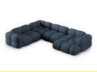 Coltar panoramic stanga 5 locuri, Loretto, Cosmopolitan Design, 345x250x68 cm, tesatura structurata, albastru inchis