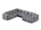 Coltar panoramic stanga 5 locuri, Loretto, Cosmopolitan Design, 345x250x68 cm, tesatura structurata, gri