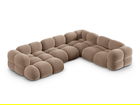 Coltar panoramic dreapta 5 locuri, Loretto, Cosmopolitan Design, 345x250x68 cm, catifea, bej inchis