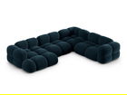 Coltar panoramic dreapta 5 locuri, Loretto, Cosmopolitan Design, 345x250x68 cm, catifea, albastru petrol inchis