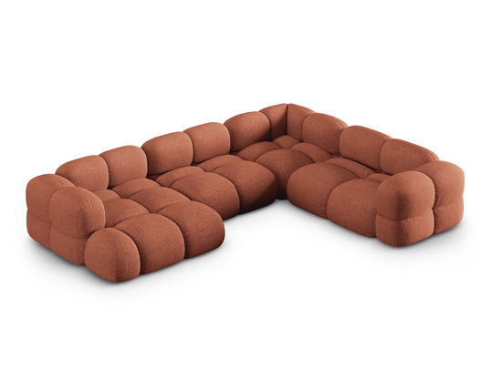 Coltar panoramic dreapta 5 locuri, Loretto, Cosmopolitan Design, 345x250x68 cm, tesatura structurata, corai