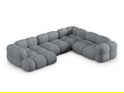 Coltar panoramic dreapta 5 locuri, Loretto, Cosmopolitan Design, 345x250x68 cm, tesatura structurata, gri