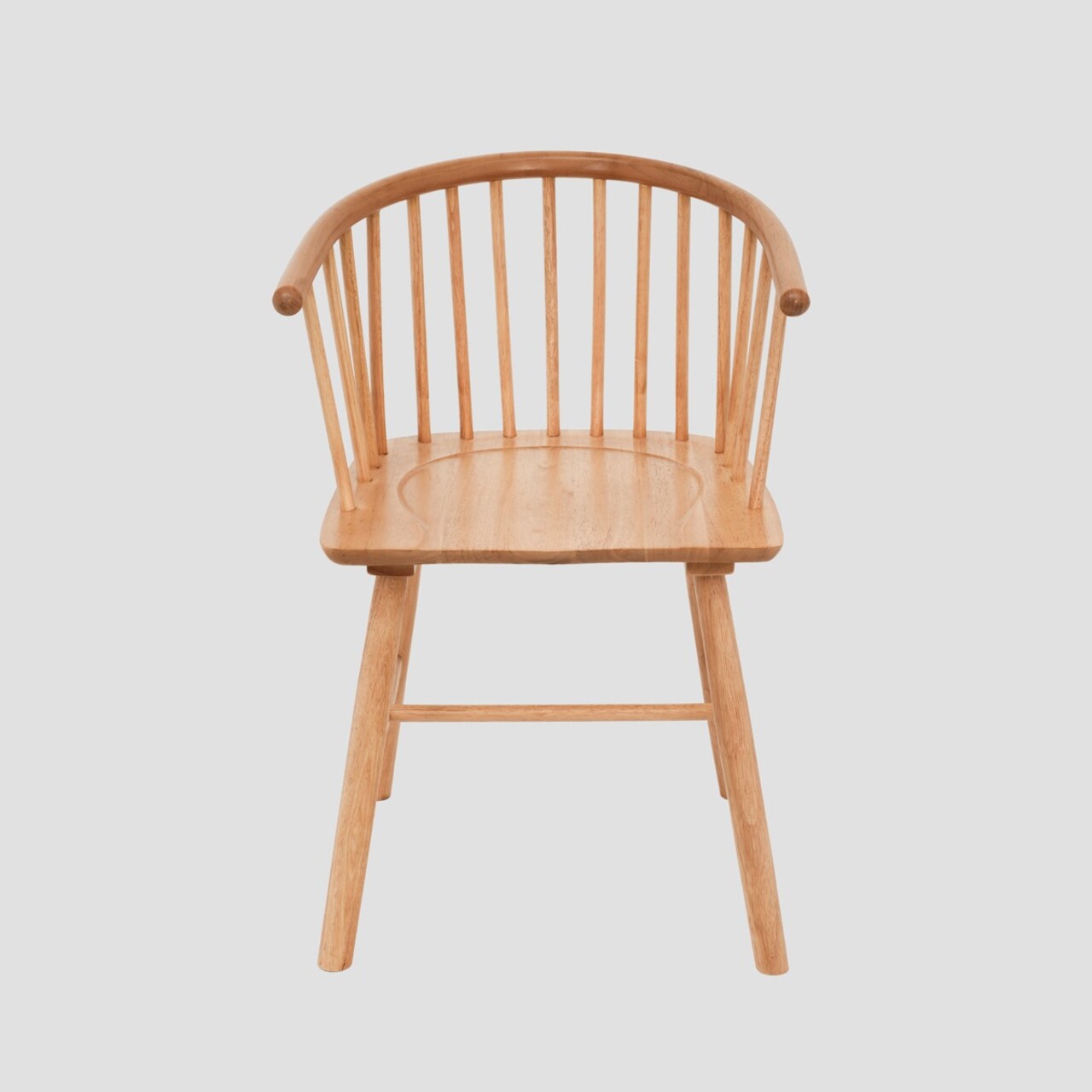 Scaun Ponto, Homla, 54x45x77 cm, lemn de cauciuc, natur