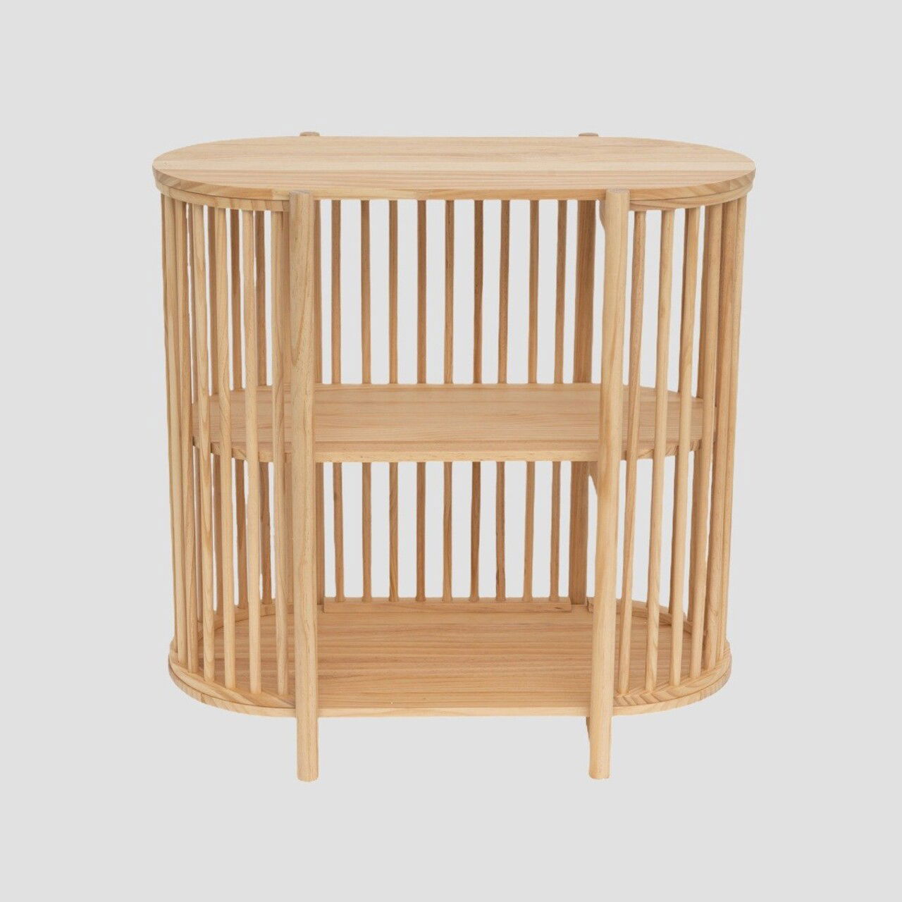 Biblioteca Sensus, Homla, 80x45x80 cm, lemn, natur