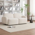 Canapea modulara 2 locuri Helmi, Homla, 184x87x73 cm, MDF/metal/poliester, ecru