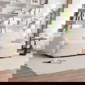 Canapea modulara 2 locuri Helmi, Homla, 184x87x73 cm, MDF/metal/poliester, ecru