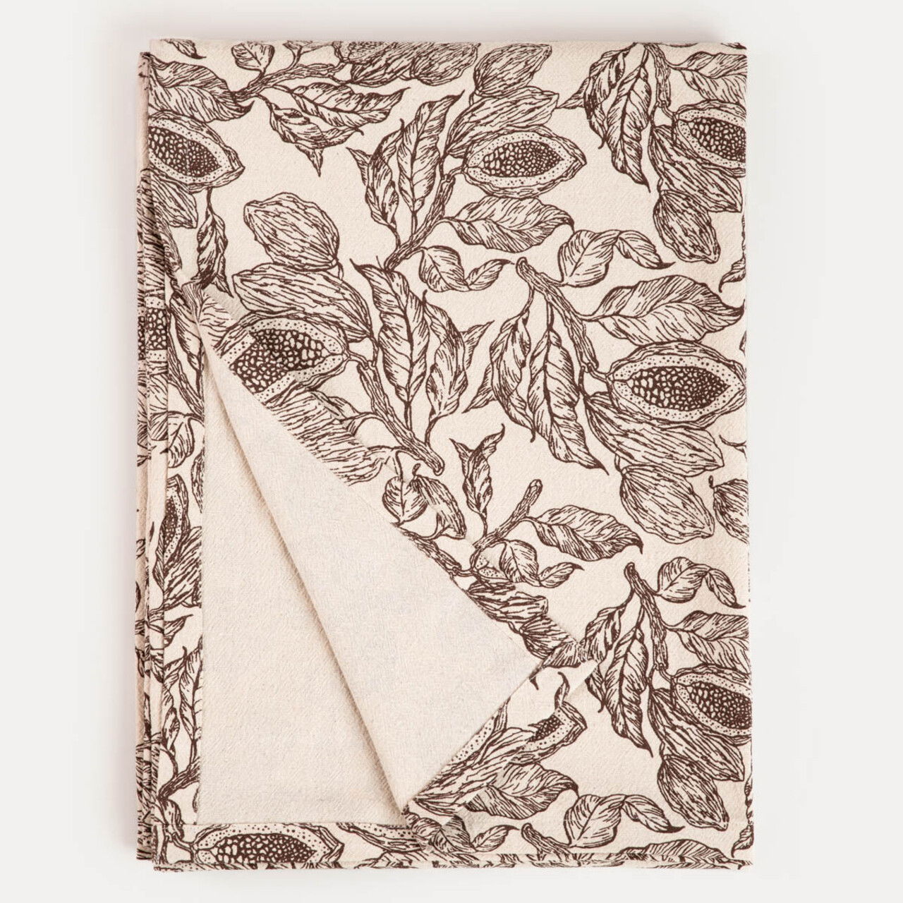 Fata de masa Keith, Homla, 130x180 cm, bumbac, crem/gri