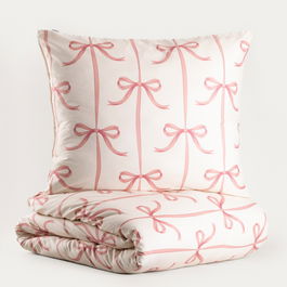 Lenjerie de pat King Size, Vivienne, Homla, 3 piese, 200x220 cm, microfibra din poliester, alb/roz