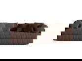 Canapea extensibila 3 locuri, Kemi, Cosmopolitan Design, 206x95x70 cm, catifea, ciocolata